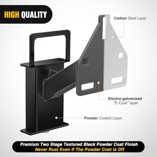 Nilight Spare Tire Carrier Mount Stake Pocket Boat 3-Nuts Trailer Bracket - color: 3-Nuts Trailer Bracket