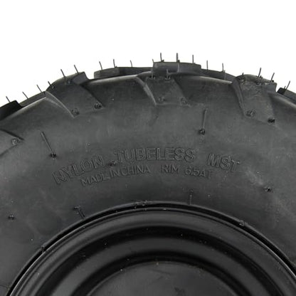16x8-7 ATV Wheels, 3 lug 16x8-7 Tubeless Tires for Kazuma Quad ATV Go Kart UTV 125cc 150cc Off Road Tyres 3 Holes Rim set of 2