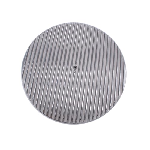 1 pc SHLPDFM Silver Chrome Finned 14" X 3" Round Polished Aluminum Air Cleaner Filter Fits for Chevy Ford SBC BBC