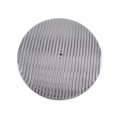 1 pc SHLPDFM Silver Chrome Finned 14" X 3" Round Polished Aluminum Air Cleaner Filter Fits for Chevy Ford SBC BBC
