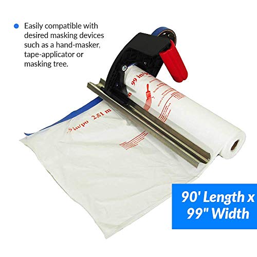 Reli. Masking Film, 10 Rolls Bulk (90' Foot x 99" Inch) - size: 90 foot length x 99 inch width | 10 rolls
