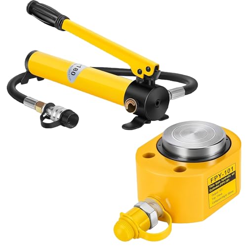 10T Hydraulic Cylinder Jack Porta Power Kit with CP-180 Hydraulic Pump - size: 10T 11mm/0.43' Stroke Hydraulic Jack + CP-180 Pump