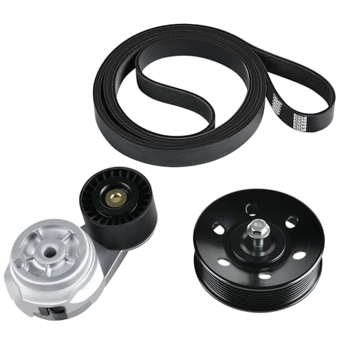 Tecoom Automotive Replacement Serpentine Belt Tensioner Idler Pulley Set Compatible with Dodge Ram 2500 3500 03-10, 4500 5500 08-10 & Ram 2500 3500 4500 5500 11-12, 90K38285 - size: 90K-38285