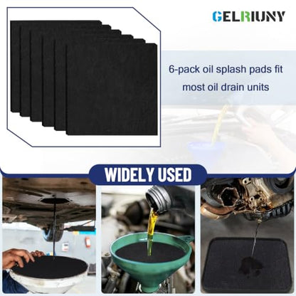 6 Pack 22" Oil Drain Splash Pad, Square Oil Change Mat, Oil Splash Pad - size: 6Pcs