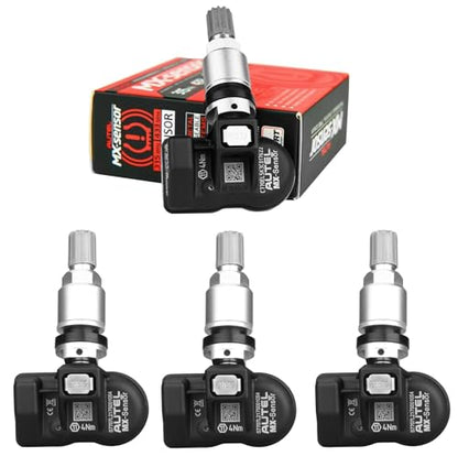 Autel TPMS Sensors Set of 4 Metal Stem MX Sensor 315MHz 433MHz Universal Tire Sensors Work with TPMS Programming Tool TS408S TS501 Pro TS508WF TS601 TS900 MK808TS MK900TS MS906PRO-TS ITS600 ITS600PRO - size: Metal