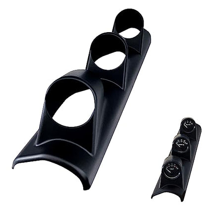 Universal Black 2" 52mm Triple 3 Hole Pillar Gauge Pod Holder - size: LONG