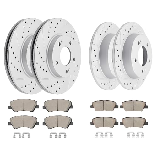 Acinoparts Front(11.02") and Rear(10.31") Brake Kit for Hyundai Elantra - size: HMBK3158431603