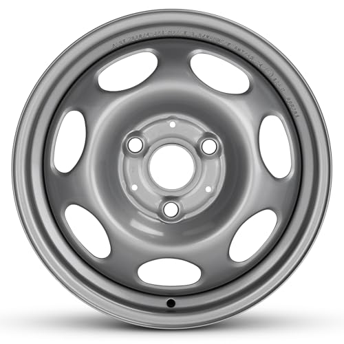 15x5.5 in Steel Wheel Rim 3x112.5mm 22mm Offset 57.1mm CB| Powder-Coated Silver finish Fits 2008-2014 Smart Fortwo | New OEM Replacement | 4514010101 - size: Fits 2008-2014 Smart Fortwo - 15x5.5