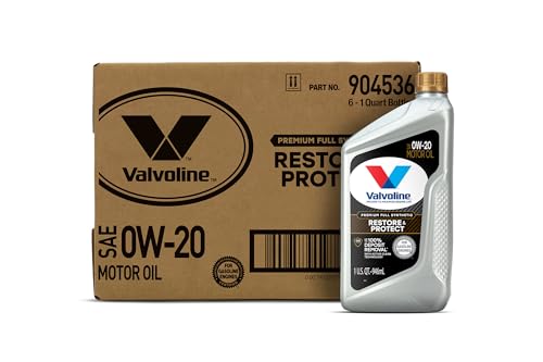 Valvoline Restore & Protect Full Synthetic 0W-20 Motor Oil 1 QT, Case of 6 - size: 1 QT, Pack of 6, style: Restore & Protect