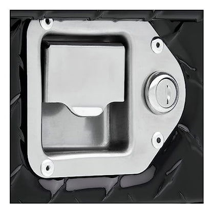 UWS EC20012 32-Inch Gloss Black Heavy-Wall Aluminum ATV Storage Box, RigidCore Lid