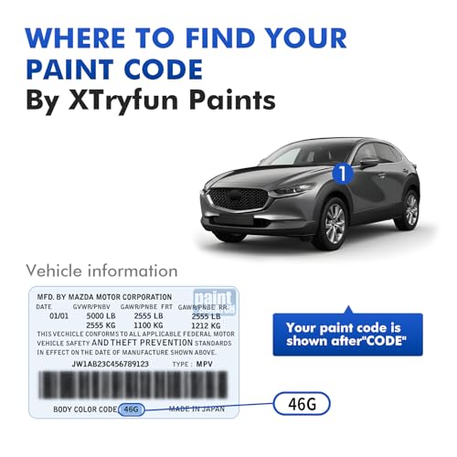 42M Deep Crystal Blue Touch Up Paint Compatible with Mazda - color: Deep Crystal Blue 42M