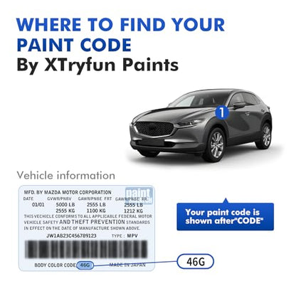 42M Deep Crystal Blue Touch Up Paint Compatible with Mazda - color: Deep Crystal Blue 42M