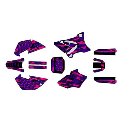 Graphics Kit for Yamaha YZ85 (2002-2014) Twitch Series Pink 9 Mil-Dirt Bike Custom Racing Graphics Decals Stickers Kit, no-Plastics - color: Pink, size: 9 Mil - Easy Go