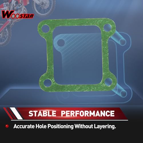 WOOSTAR 40mm Cylinder Top End Gasket Kit Replacement for 2 Stroke 49cc 50cc Yamaha Y-Zinger Jog Moped Scooter Dirt Pit Bike Go Kart