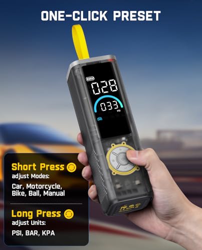 Fanttik X9 APEX Portable Air Compressor for Car Tires, 35s Fast Inflation - color: Mechanical Gray