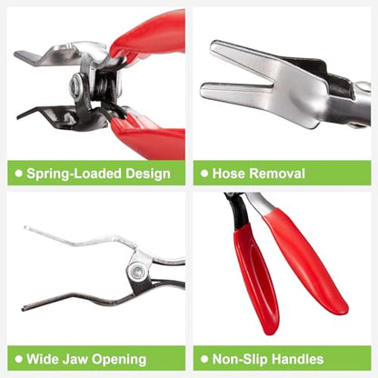 Toolwiz Automobile Hose Removal Pliers, Auto Fuel, and Vacuum Line Tube Hose Remover Pliers, Separator Tools Pipe Repairing Tool for Marine, Oil, Hosepipes Vehicle - style: 1 Pack