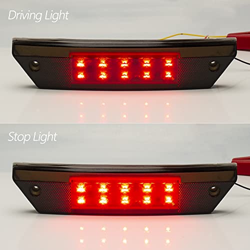 Ranger Rear Tail Light Compatible with Polaris Ranger 400 570 800 EFI MIDSIZE Red Replace OEM 2411450 (2411099Smoke 2pcs) - color: 2411099Smoke 2pcs