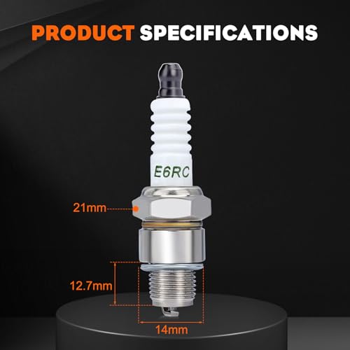 BR6HS Spark Plug for Torch E6RC Champion RL82C RL86C Robin 065-01401-50S NGK BR6HS Spark Plug 4 PACK - size: BR6HS 4pack