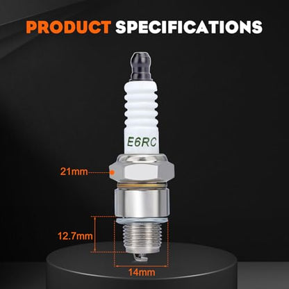 BR6HS Spark Plug for Torch E6RC Champion RL82C RL86C Robin 065-01401-50S NGK BR6HS Spark Plug 4 PACK - size: BR6HS 4pack