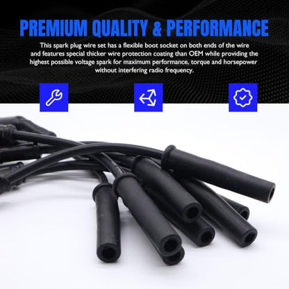924-2077 Ignition Spark Plug Wires Compatible with Chrysler Aspen - style: 924-2077