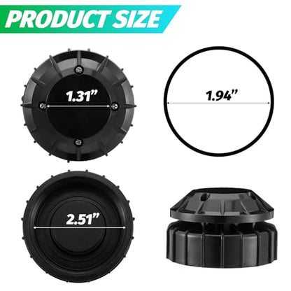3 Pack Sprinkler Valve Cap and Cover Kit, Plastic Cap and Cover Assembly Kit Sprinkler Valve for 1" Anti Siphon Irrigation Valves