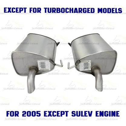 Exhaust Pair of Muffler Compatible for 2005-2009 Subaru Outback 2.5L | Stainless Steel | Northeastern Exhaust | Free Gaskets Included | Direct-Fit Replacement