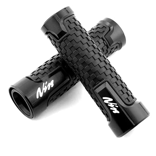 22mm CNC 7/8" Motorcycle Handlebar Grips Compatible with 2026 Ninja 500 Ninja 650 Ninja 400 300 1000 SX 1100SX 2017-2024 2025 Ninja 500SE ZX4RR ZX6R ZX10R ZH2 - color: Black