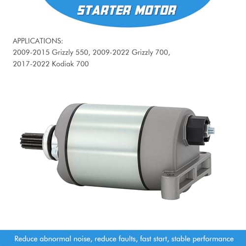 Starter Motor Replacement for 28P-81890-00-00 High Torque for 2009-2019 Yamaha Grizzly 550 Kodiak 700 YFM550 YFM700