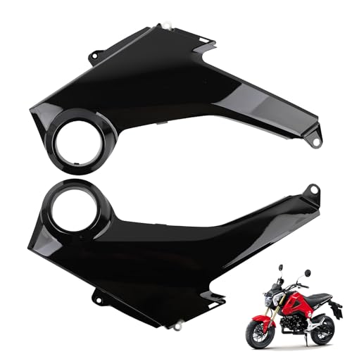 Mokuo Motorcycle Black Middle Side Cover Fit for Honda Grom Msx125 SF 2013-2016 Fairings Kit Parts - size: Black, style: Middle Side Cover
