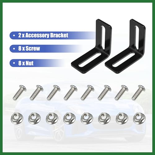 Motoforti Universal Oil Cooler Mounting Bracket Kit 330mm Aluminum Alloy Engine Oil Cooler Radiator Adapter Kit Oil Cooler Bracket Kit Silver Tone Long-lasting