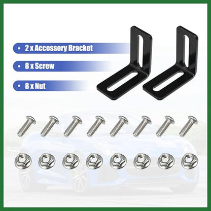 Motoforti Universal Oil Cooler Mounting Bracket Kit 330mm Aluminum Alloy Engine Oil Cooler Radiator Adapter Kit Oil Cooler Bracket Kit Silver Tone Long-lasting