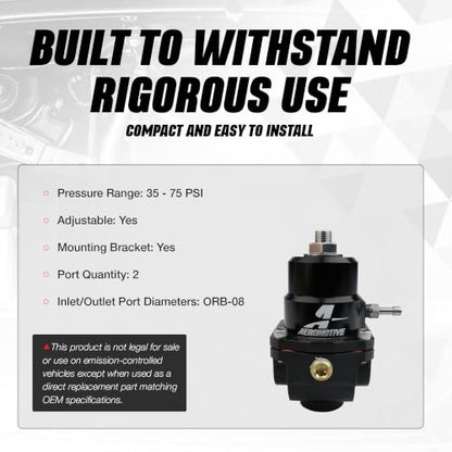 Aeromotive X1 Series Pro Return Style EFI Regulator - 13305