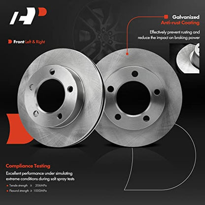 A-Premium 11.71 In (297.5mm) Front Vented Brake Rotors and Ceramic Pads Kit - style: 1994-1996