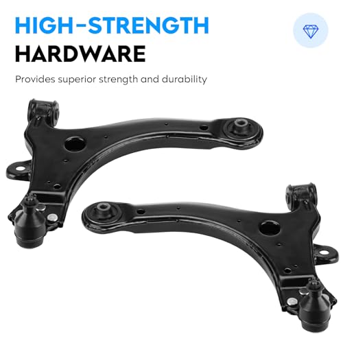 Front Lower Control Arm w/Ball Joint for Buick Allure & Lacrosse 05-09, Chevy Impala 00-13, Venture 97-05, Oldsmobile Intrigue 98-02, Pontiac Montana 99-06, 2Pcs Suspension Kit K80539 K80538