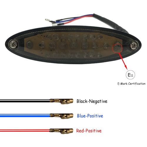Universal 12V 28LEDs Motorcycle Brake Warning Tail Lights - color: Smoke