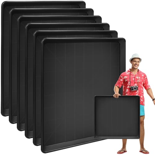 6 Pack Large Auto Oil Drain Pan - 22' Plastic Oil Catch Pan for Cars & Machinery - size: 6 Pack