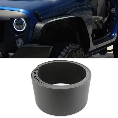 DREAMOTOR Fender Flares 6" Universal Fender Flares Black Flexible PP Material 4 PCS Wide Body Kit Wheel Arches for Cars, SUVs, Trucks & Off-Road Vehicles Compatible with Jeep Wrangler JK TJ Ford F-150 - style: Style 2