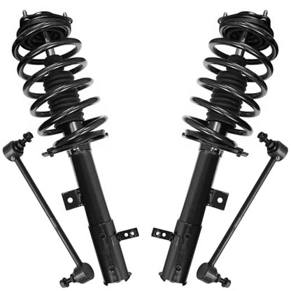 Detroit Axle - 4WD Front Struts Sway Bars for Jeep 2011-2017 Patriot 2 - size: 4QS54397/Sway Kit