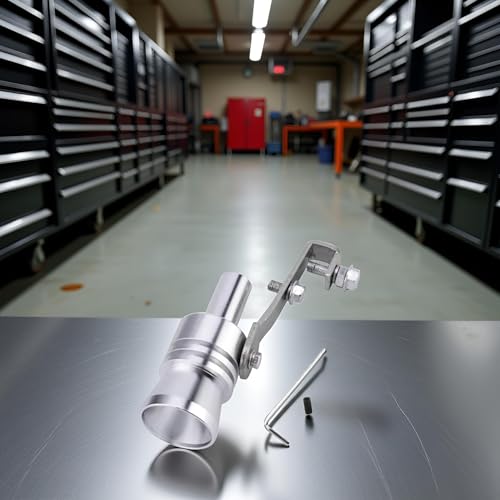 Silver Car Turbo Whistle Car Turbo Sound Exhaust Whistle Muffler Auto Blowoff Valve Simulator Turbine Pipe Whistle,Exhaust Pipe Blow-Off Vale Simulator Automotive Replacement Exhaust Pipes