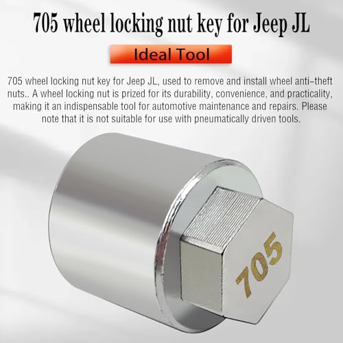 JL 705 for 27mm Nuts, Wheel Locking Nut Key for Jeep (JL) Dodge - size: 705