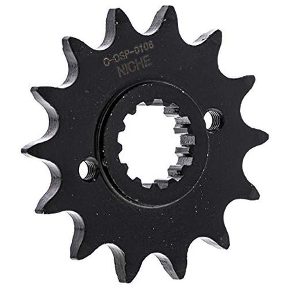 NICHE Drive Sprocket Chain Combo for Kawasaki KLX250 Front 14 Rear 42 Tooth 520 O-Ring 106 Links - size: O-Ring Chain