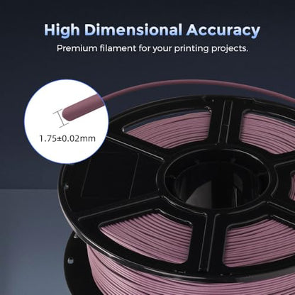 FLASHFORGE Carbon Fiber PETG Filament 1.75mm, Carbon Fiber PETG 3D Printer Filament, 1KG Spool Dimensional Accuracy +/- 0.02mm, Lightweight & Heat-Resistant & Moisture Free (Dusty Pink) - color: Pink, size: PETG CF