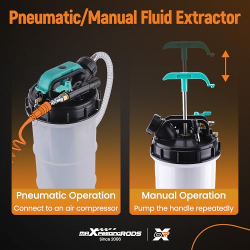 maXpeedingrods 2.5 Gallon/9.5L Pneumatic/Manual Fluid Extractor - size: 9.5L,Pneumatic/Manual