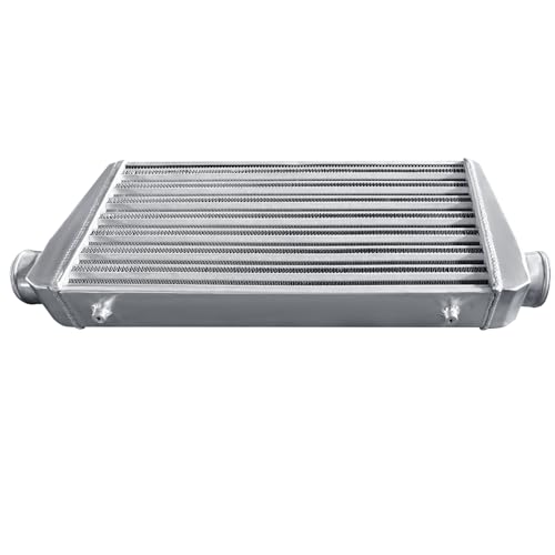 Universal Intercooler 31''x13''x3.3" Front Mount Intercooler 3'' Inlet and Outlet Aluminum Turbo Intercooler Direct Replacement for Any Turbo Charger system - size: 31''x13''x3.3" 3''