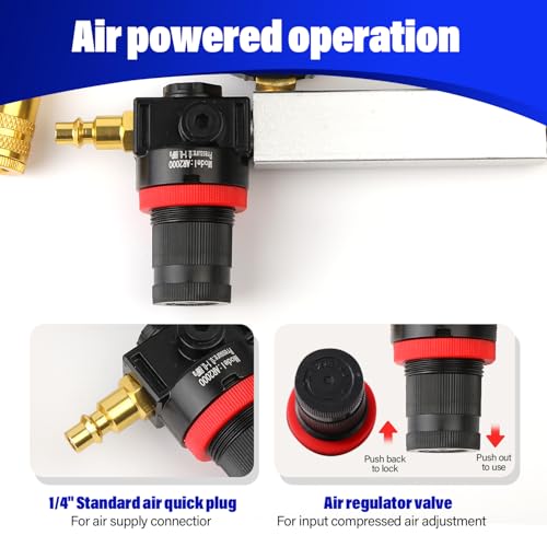 TU-21 Engine Cylinder Leak Down Tester Kit, Automotive Engine Compression Leakage Test Kit for Cars Trucks Motorcycles (Black) - color: black