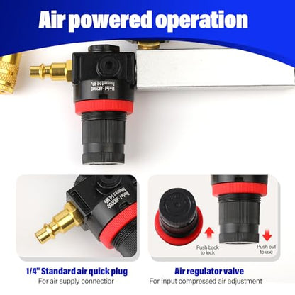 TU-21 Engine Cylinder Leak Down Tester Kit, Automotive Engine Compression Leakage Test Kit for Cars Trucks Motorcycles (Black) - color: black