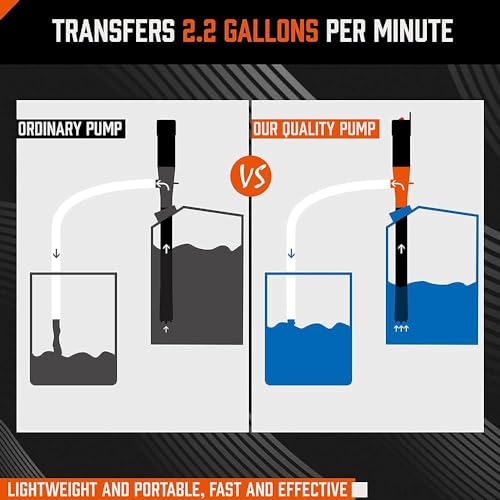 HORUSDY Battery Portable Battery Operated Gas & Water Pump, Powered Fuel Transfer Pump, 2.2GPM Gasoline & Liquid Siphon Pump, Automatic Gas Pump for Gas Can & Tank, Handheld Liquid Transfer Pump - size: 2.2GPM Gasoline & Liquid Siphon Pump