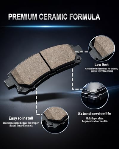SATISFIED Ceramic Front Rear Brake Pads D785 D792 Fit For Tahoe 2000-2001 - size: D785-D792
