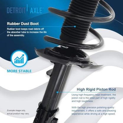 Detroit Axle - Front Steering Knuckles & Wheel Hub Bearings + Struts w/Coil - size: 4QU47753/ Big strut kit