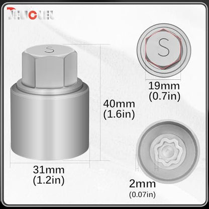 22PCS Wheel Locking Nut Key Kit Compatible with Land Rover Series - size: Socket Kit (22Pcs)